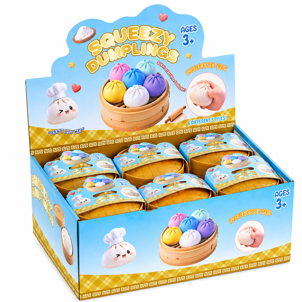 Jucărie antistres squishy dumpling AT Performance, 10 cm, silicon moale, culoare surpriză
