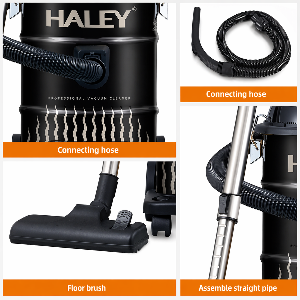Aspirator profesional HALEY HY-9925 CD, 5000 W, rezervor 28 L, funcție suflare, 220-240 V