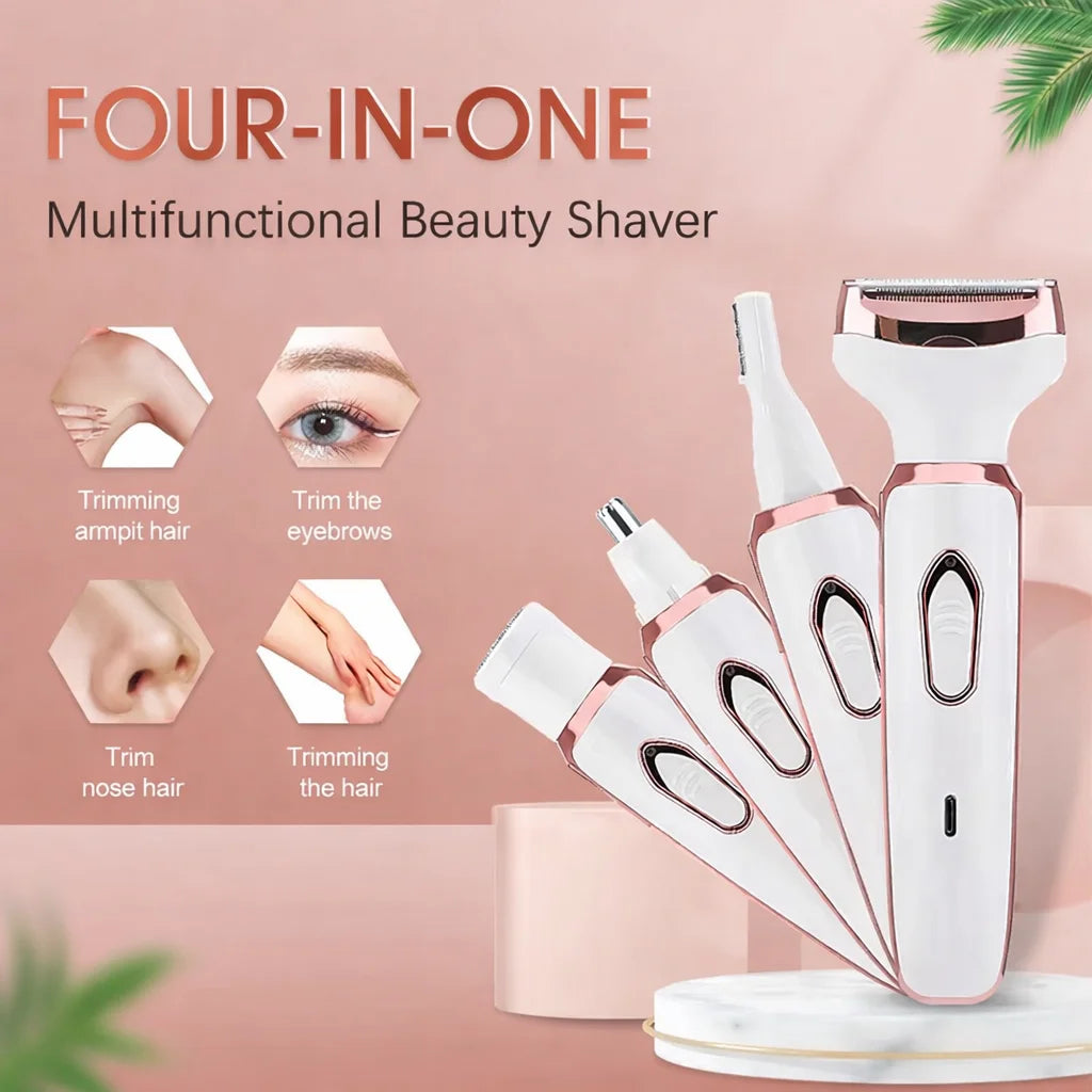 Kit de îngrijire 4 în 1 AT Performance, lady shaver și trimmer, încărcare USB, autonomie 30 min