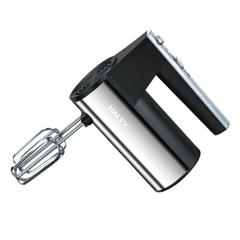 Mixer de mână HALEY, 500 W, 5 trepte de viteză, carcasă inox, 4 tije incluse pentru creme și aluat