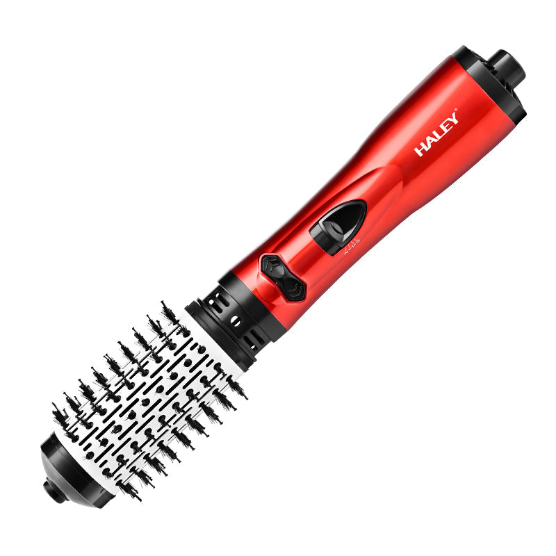 Perie rotativă HALEY, 1200 W, 2 viteze de rotație, 3 trepte de temperatură, înveliș ceramic, roșu cu negru