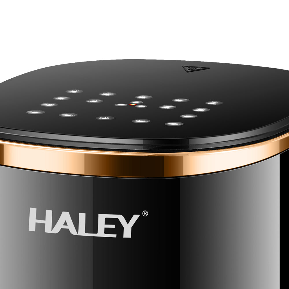 Friteuză cu aer cald HALEY, 6 L, 2000 W, touchscreen, programe automate, negru-auriu