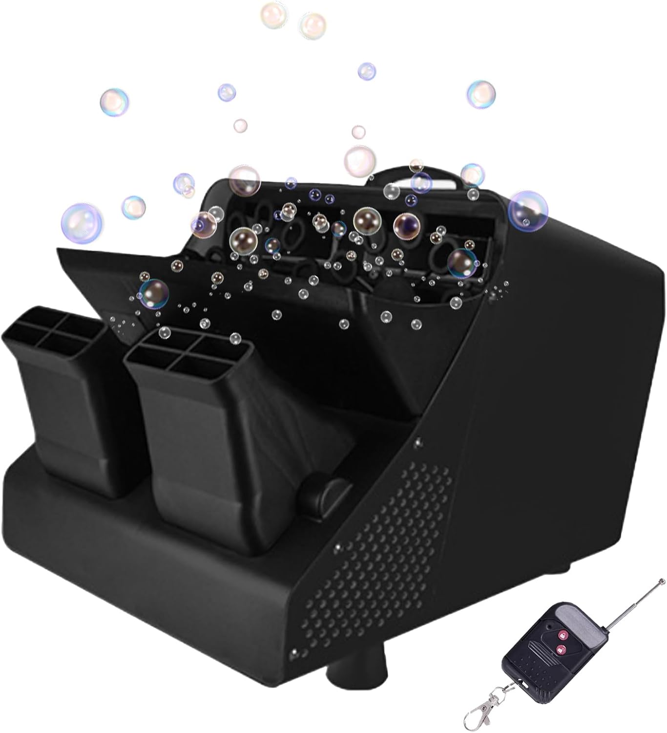 Mașină de baloane de săpun AT Performance, cuvă 1,5 L, telecomandă wireless 100 m, negru