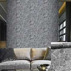 Set x5 Role Tapet 3D, autoadeziv/autocolant, AT PERFORMANCE®, spuma moale, design modern, pentru interior, usor de curatat, rezistent la apa, 68cmx2.8m, model Piatra