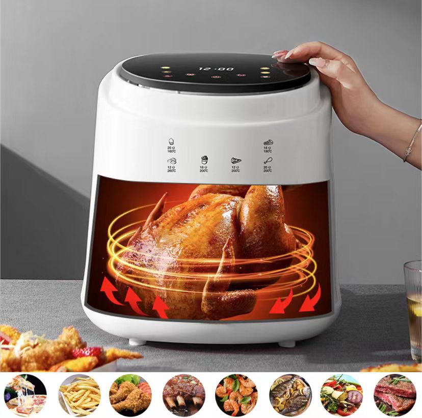Friteuză cu aer cald AT Performance, 8 L, 2400 W, 8 programe, timer 60 min, negru