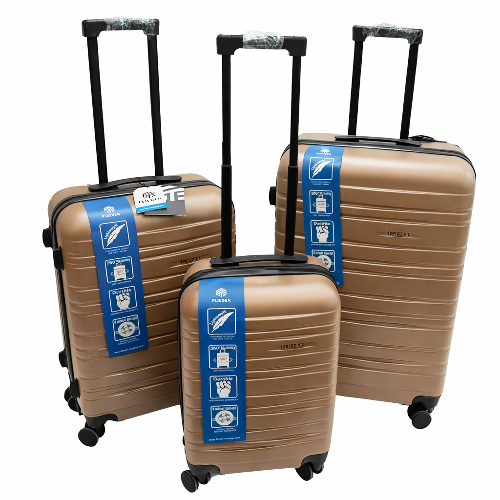 Set 3 valize rigide AT Performance, ABS, 73/65/55 cm, roți duble 360°, mâner telescopic aluminiu