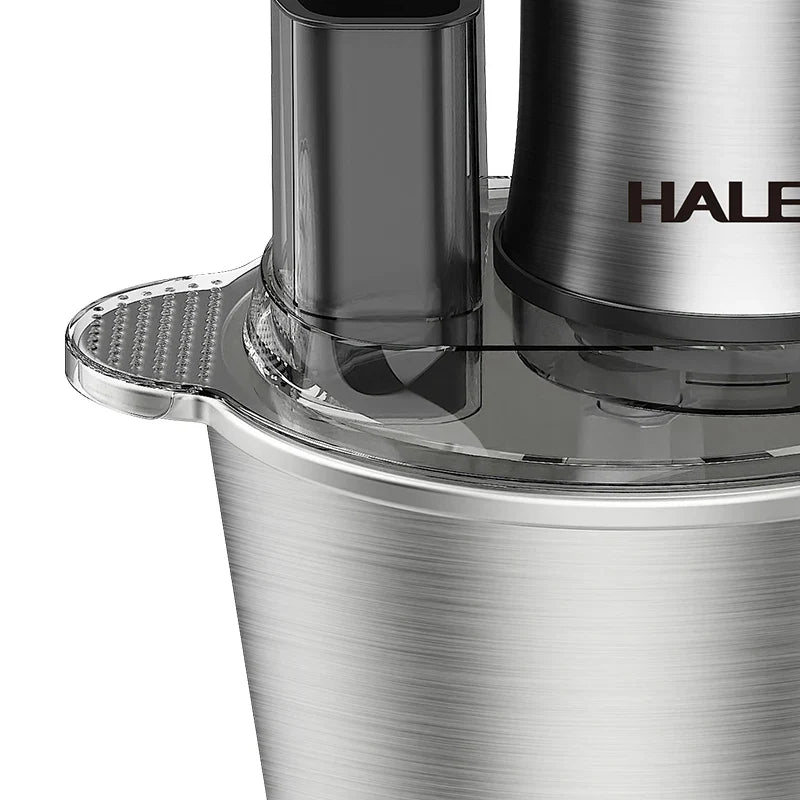 Tocător electric multifuncțional HALEY HY-1244, 1200 W, bol inox 3,5 L, 6 lame din oțel inoxidabil