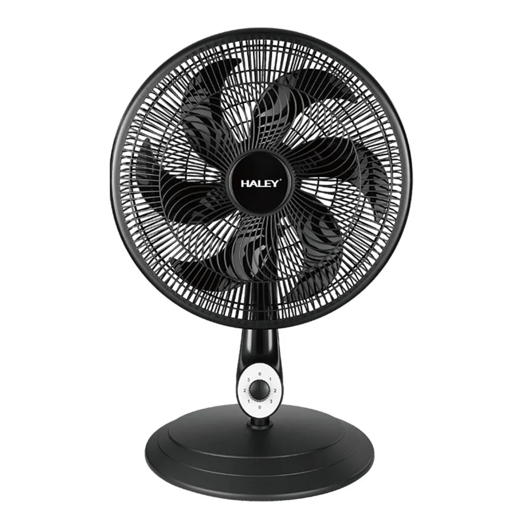 Ventilator cu picior HALEY HY-6016, 18 inch, 6 pale, 3 viteze, înălțime reglabilă, negru