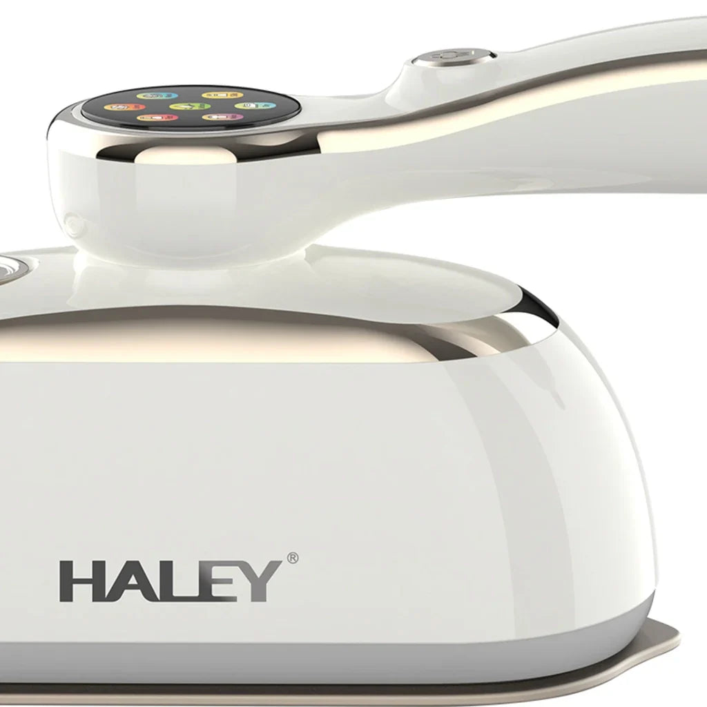 Steamer vertical cu abur HALEY HY-2004, 2000 W, rezervor 150 ml, talpă inox, portabil, alb