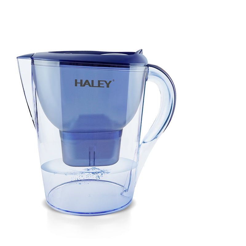Cană filtrantă pentru apă HALEY, 3,5 L, filtru multistrat, indicator schimb filtru, albastru