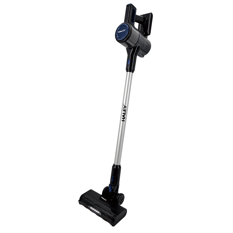 Aspirator vertical fără fir 2 în 1 HALEY, 300 W, baterie 22.2 V, recipient 1 L, perie cu LED, negru/argintiu