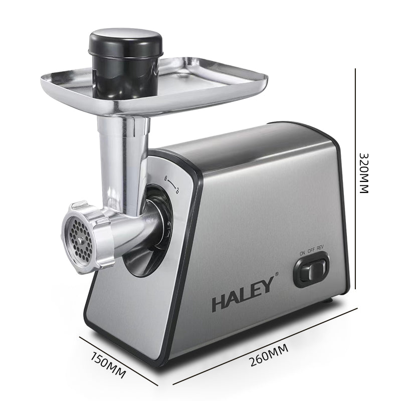 Mașină de tocat carne HALEY, 2600 W, carcasă din oțel inoxidabil, componente demontabile