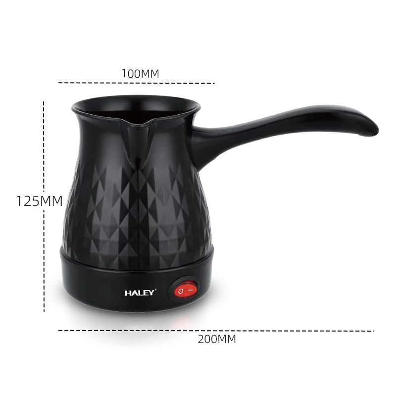 Ibric electric HALEY, 600 W, 0,5 L, corp inox, bază rotativă 360°, protecție la funcționare uscată
