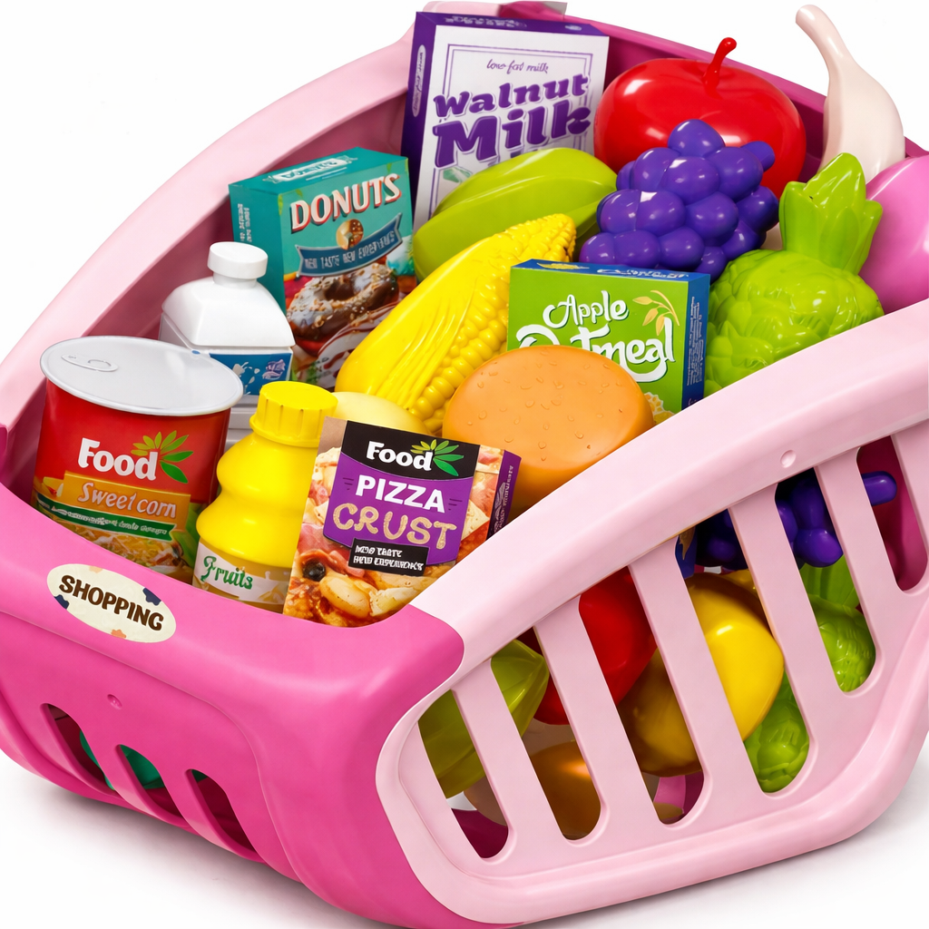 Cărucior de cumpărături pentru copii AT Performance play with market, 42 piese, lumini și sunete, 3+ ani