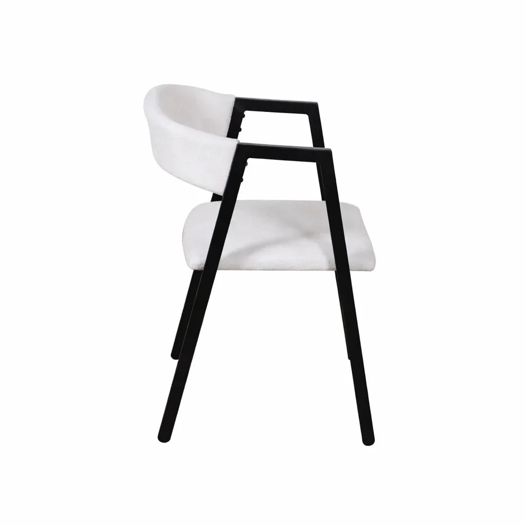 Set masă dining cu 4 scaune AT Performance, 120x70x75,5 cm, blat lemn, cadru metalic, negru