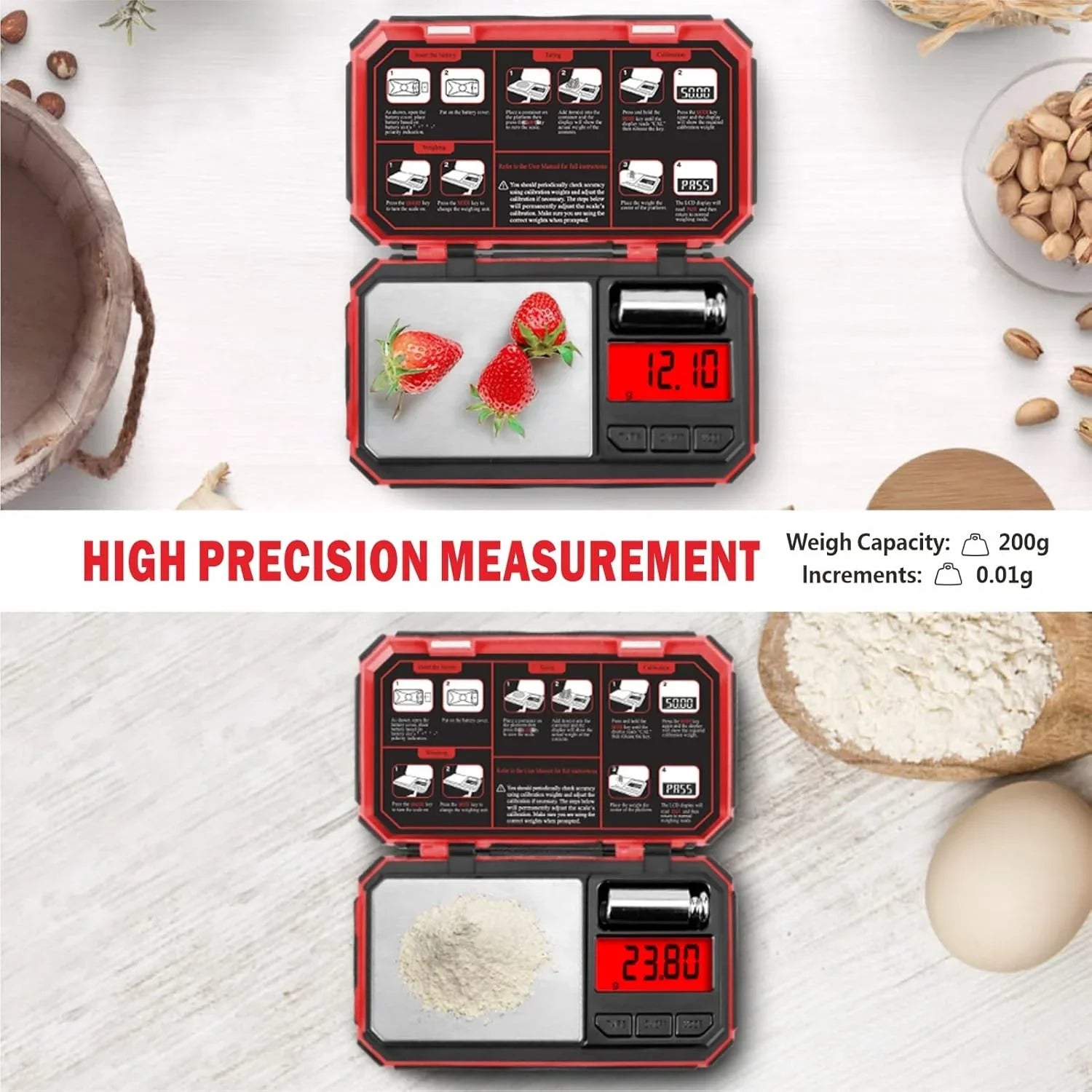 Cantar digital de precizie, Fuzion TU-X, 200g / 0.01g, 6 unitati, de bijuterii