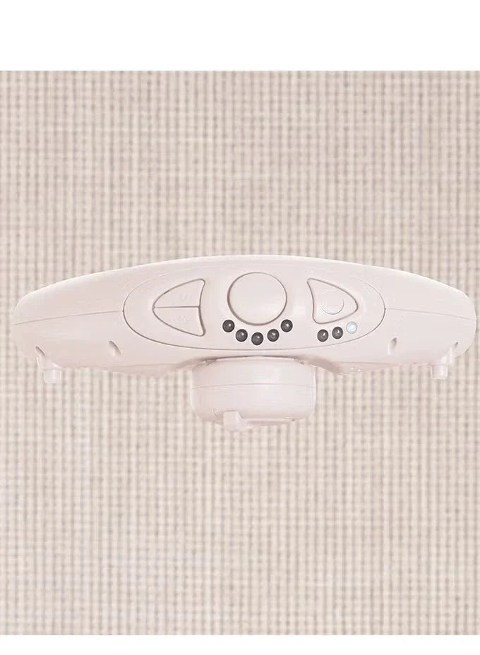 Balansoar electric portabil bebeluși Mastela 6511, 7 melodii, 5 viteze, 3-11 kg, alimentare USB, gri-bej