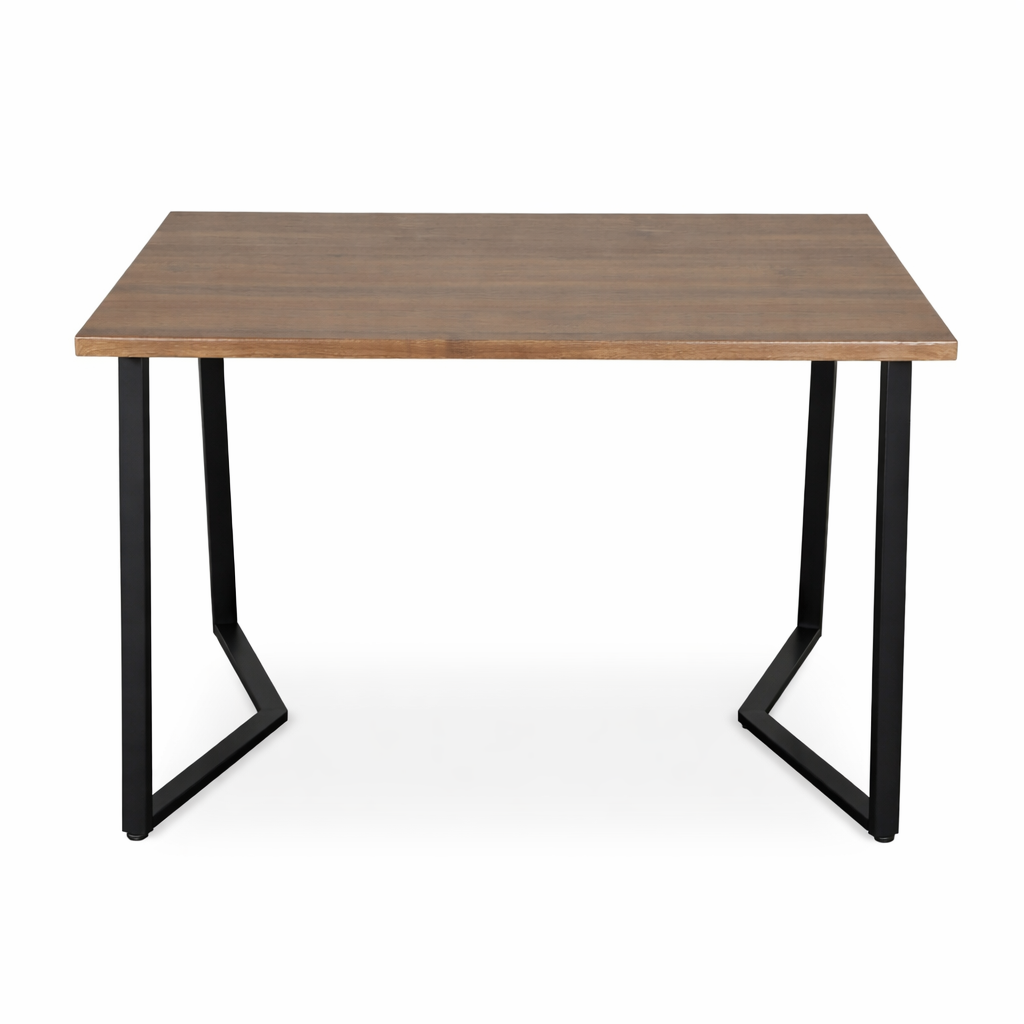 Set masă dining cu 4 scaune AT Performance, 120x70x75,5 cm, blat lemn, cadru metalic, negru
