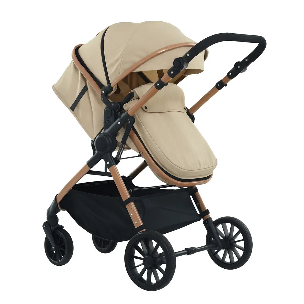 Cărucior 3 în 1 KIDOO, landou, scaun sport și scoică auto i-Size, ham în 5 puncte, suspensii, pliere rapidă