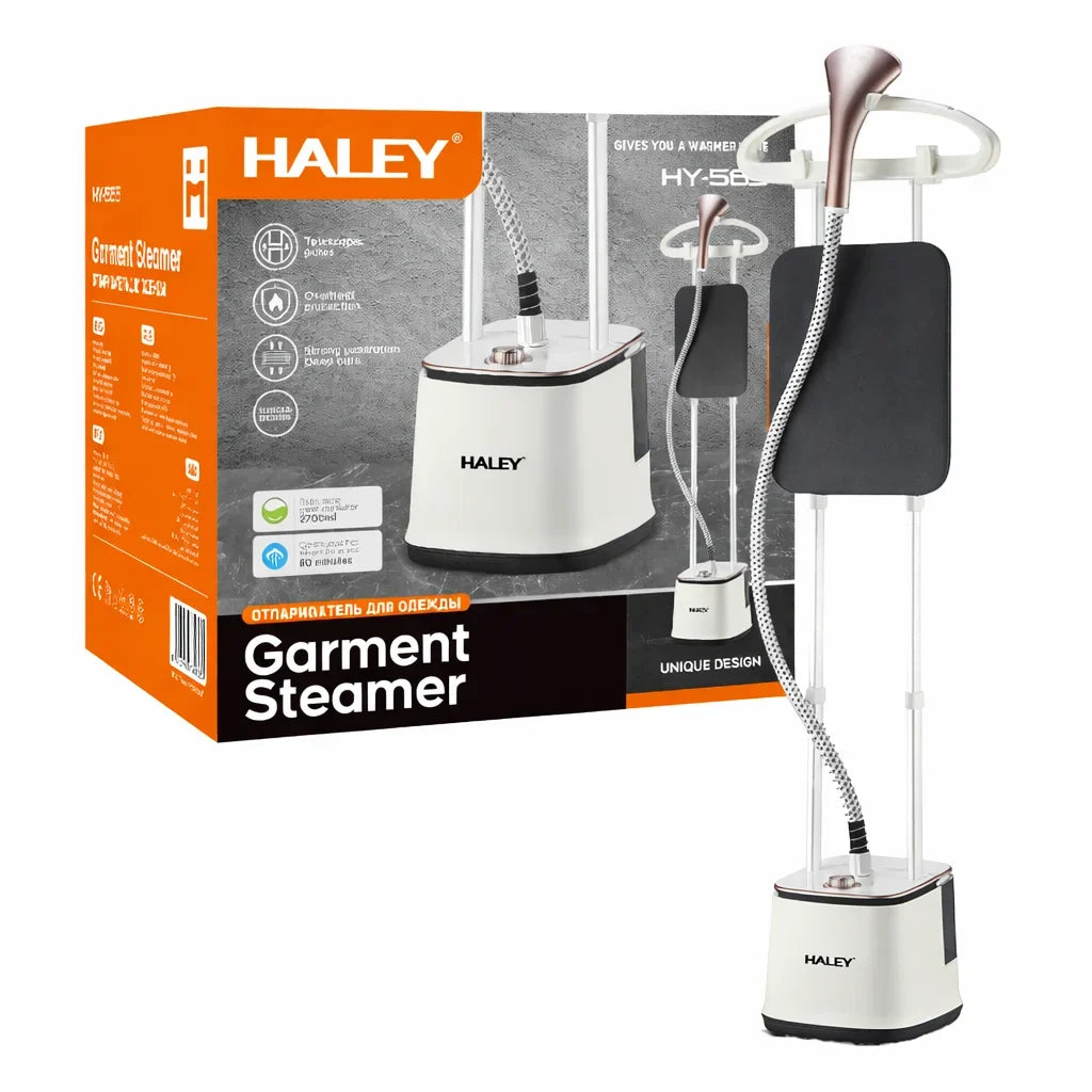 Aparat de călcat vertical cu abur HALEY HY-565, 2000 W, rezervor 2,7 L, abur continuu 80 min