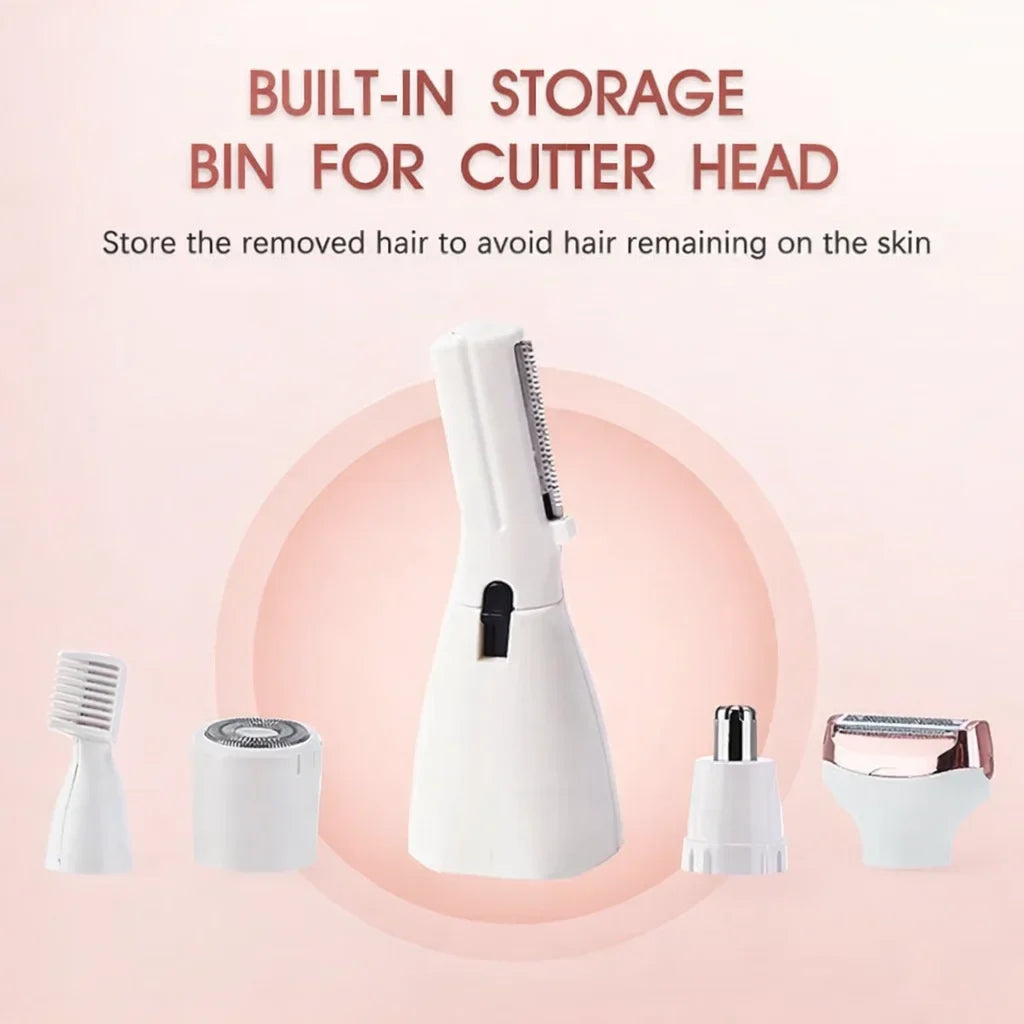 Kit de îngrijire 4 în 1 AT Performance, lady shaver și trimmer, încărcare USB, autonomie 30 min