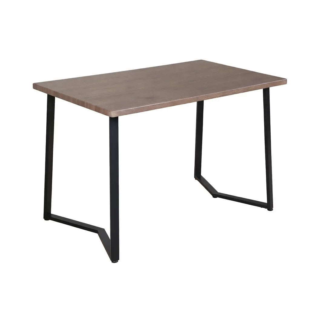 Set masă dining cu 4 scaune AT Performance, 120x70x75,5 cm, blat lemn, cadru metalic, negru
