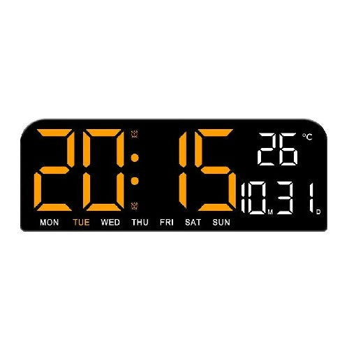 Ceas Digital AT PERFORMANCE® de Masă și Perete cu Lumina LED, Calendar, Cronometru și Funcții Avansate