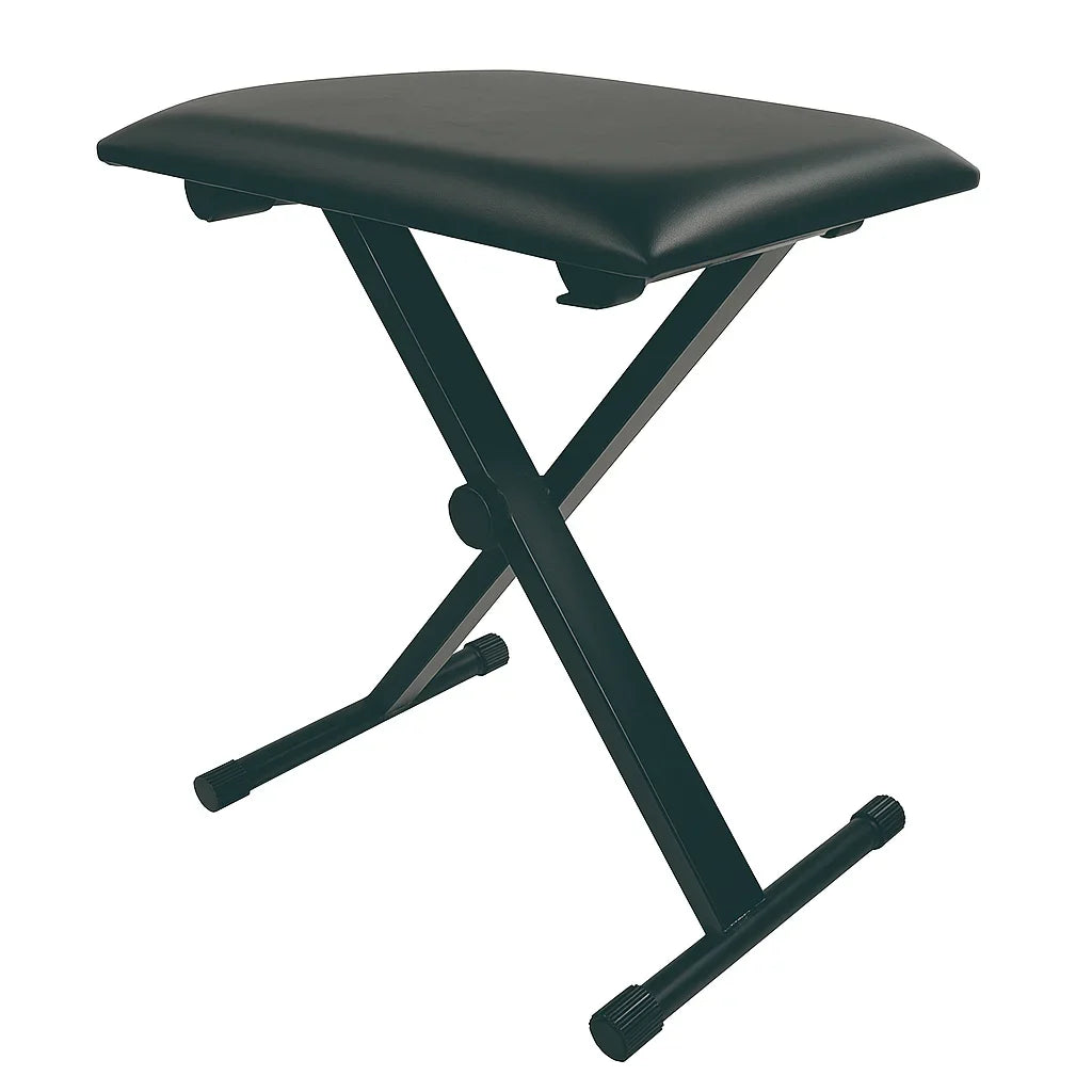 Scaun pentru orgă și pian Tusy Store, înălțime reglabilă 52/55/57 cm, șezut piele sintetică, pliabil, negru