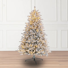 Brad artificial 3D cu ninsoare 2.1m, 1150 ramuri, cu lumini LED calde – Christmas Tree 2.1m 1150T