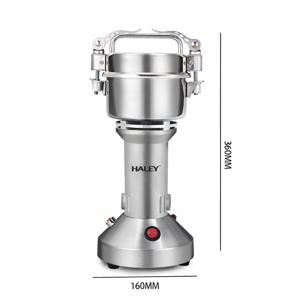 Râșniță electrică HALEY HY-2115, 950 W, 100 g, 28.000 RPM, oțel inoxidabil, argintiu
