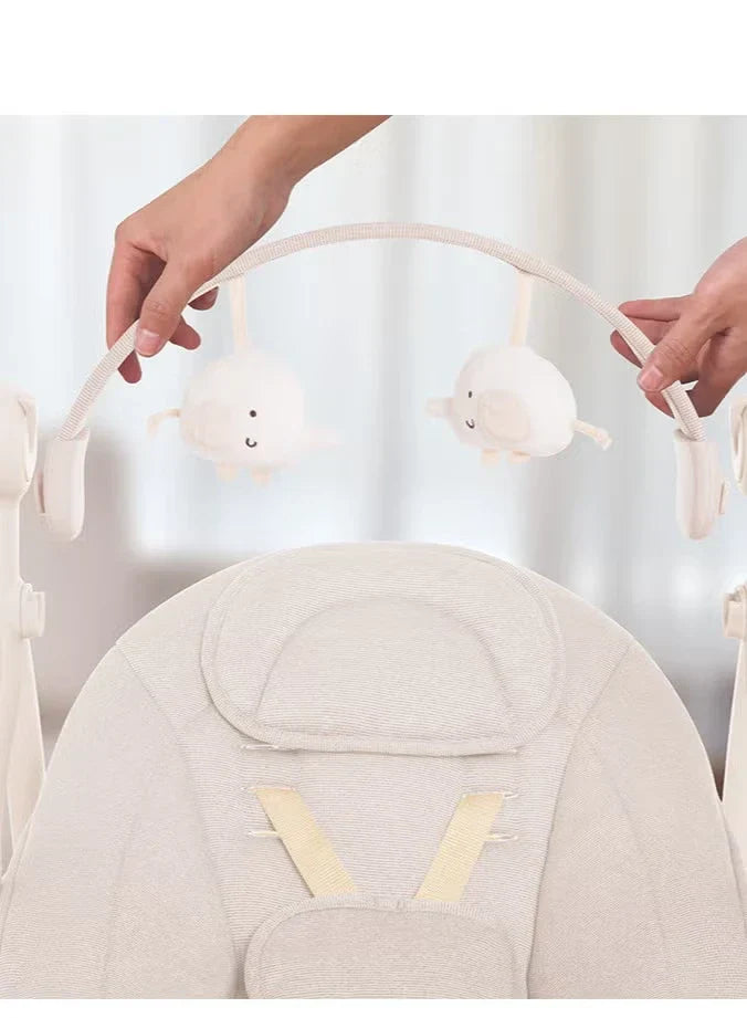 Balansoar Electric Portabil pentru Bebeluși Mastela Deluxe Portable Swing – 7 Melodii, 5 Viteze, 3 Temporizatoare, 2 Poziții de Înclinare