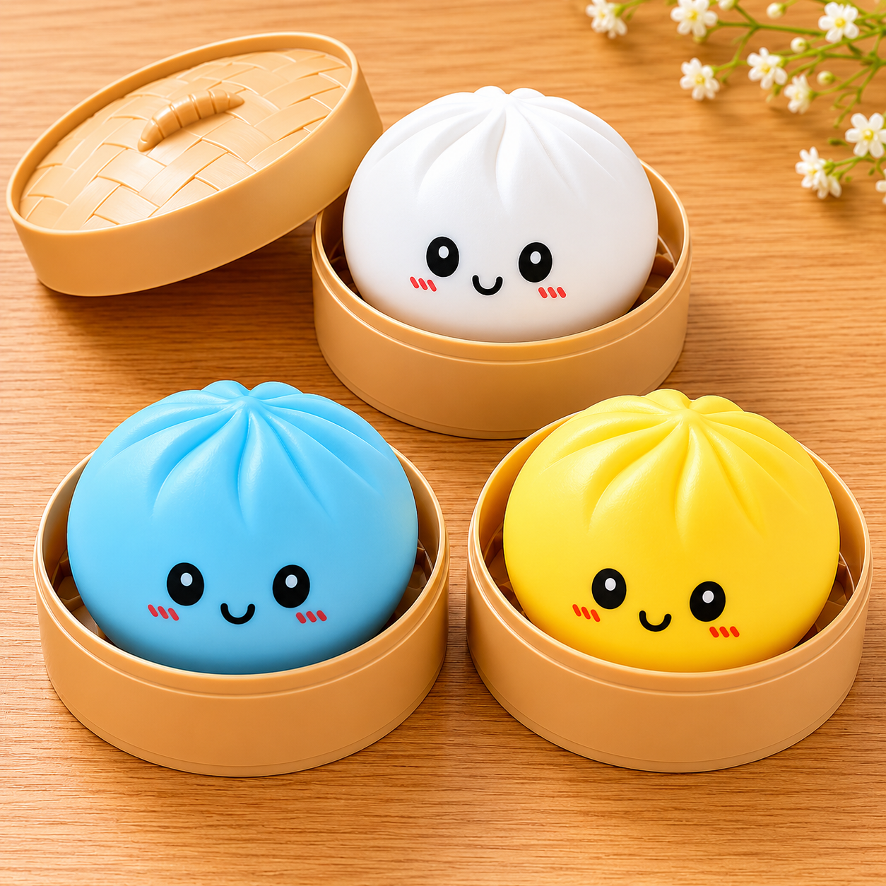 Jucărie antistres squishy dumpling AT Performance, 10 cm, silicon moale, culoare surpriză