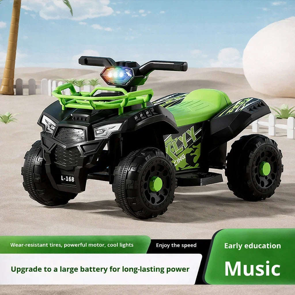 ATV electric pentru copii KIDOO L-168, 6V, 3-8 ani, viteză 3-5 km/h, autonomie 1-2 ore