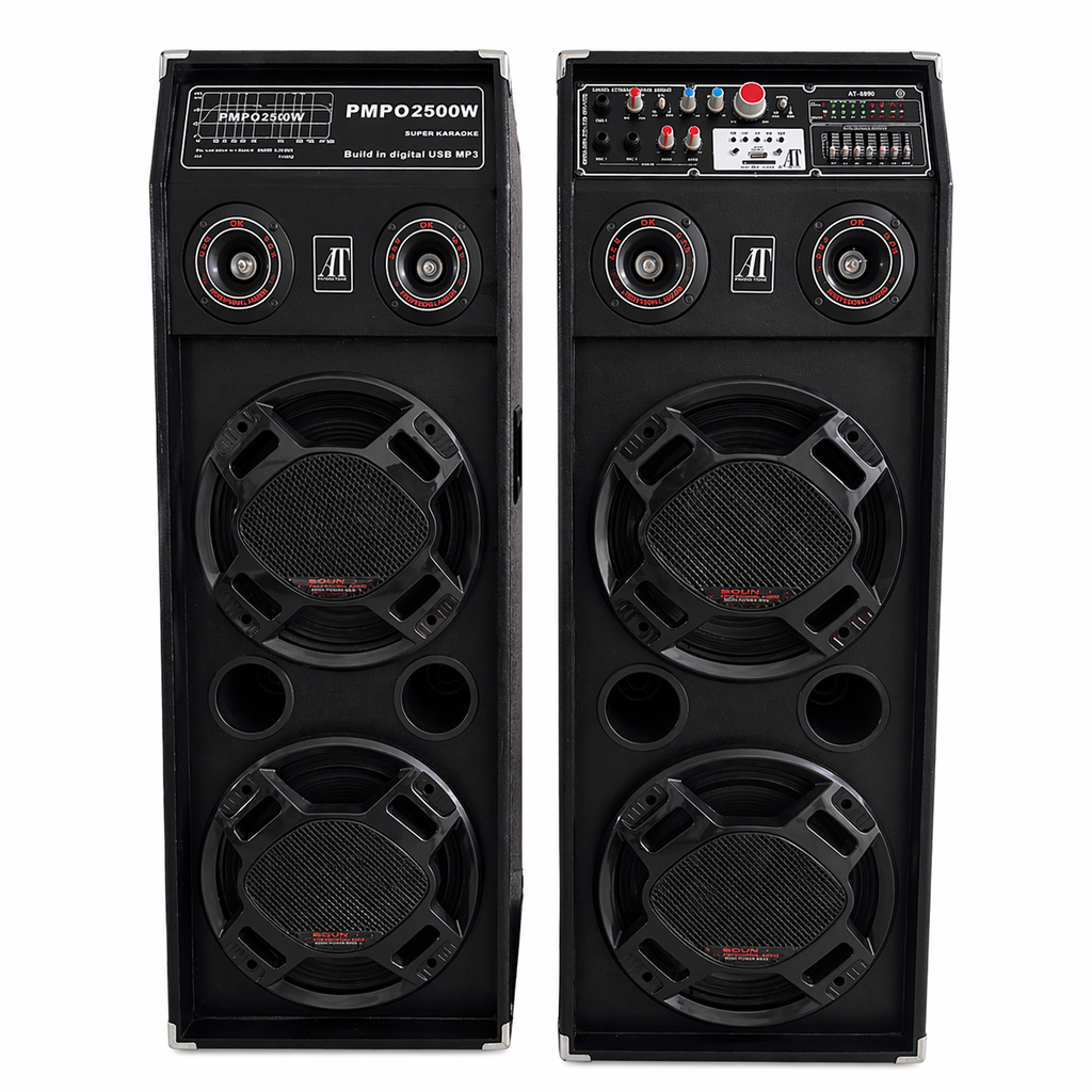 Boxă profesională activă AT Performance AT-2304, 2500 W, difuzor 10 inch, bluetooth, USB