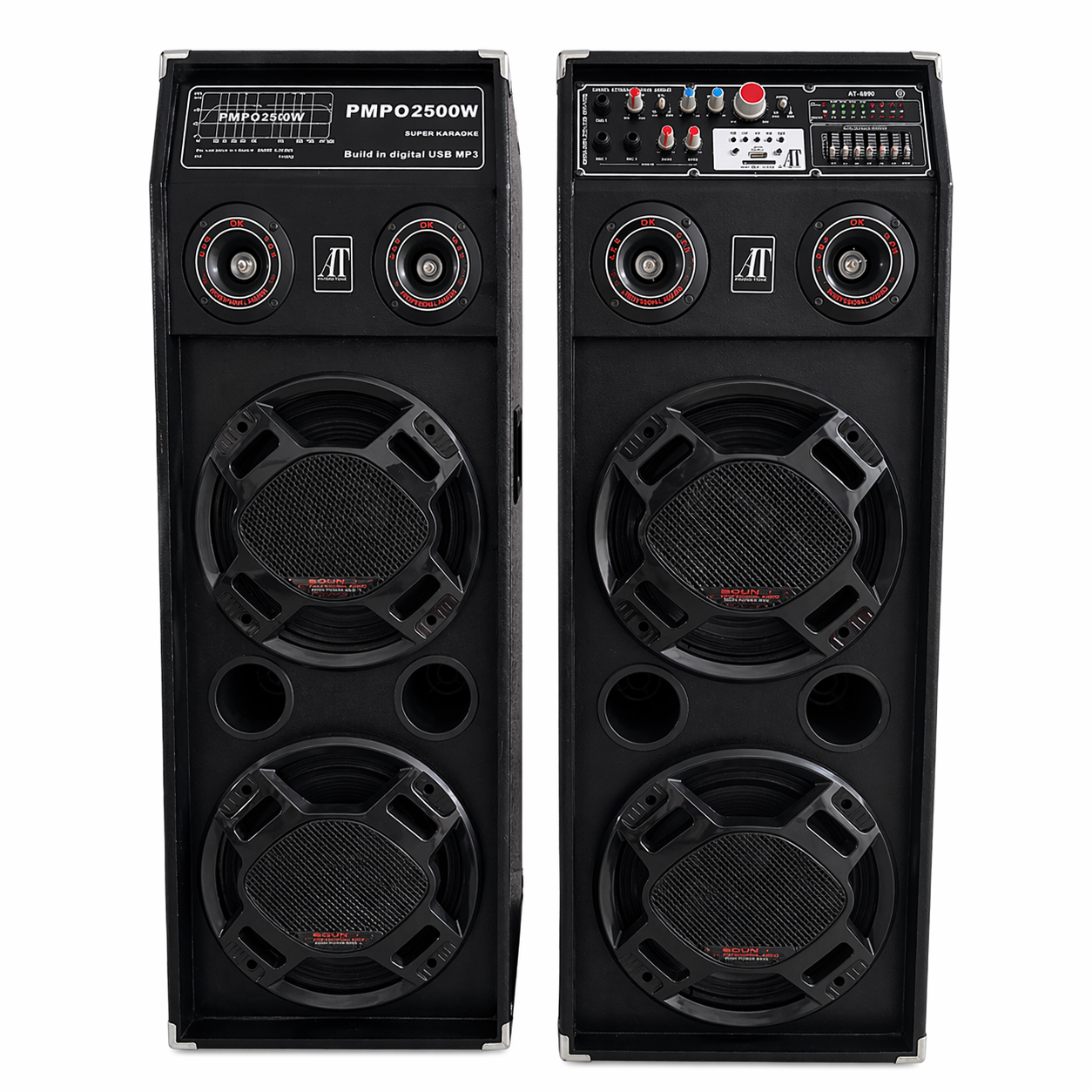Boxă profesională activă AT Performance AT-2304, 2500 W, difuzor 10 inch, bluetooth, USB