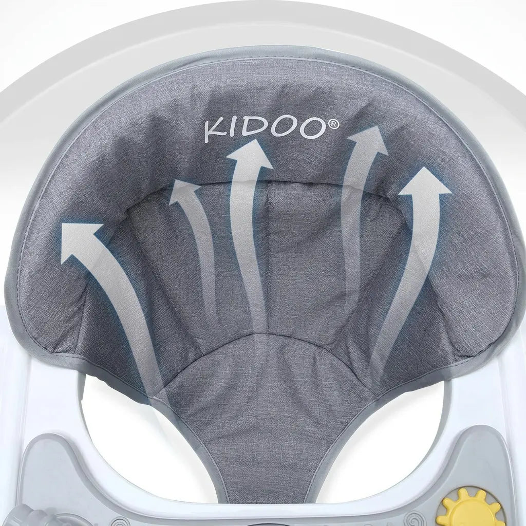 Premergător educațional 3 în 1 KIDOO, măsuță și antemergător, de la 6 luni, maxim 25 kg, alb/albastru