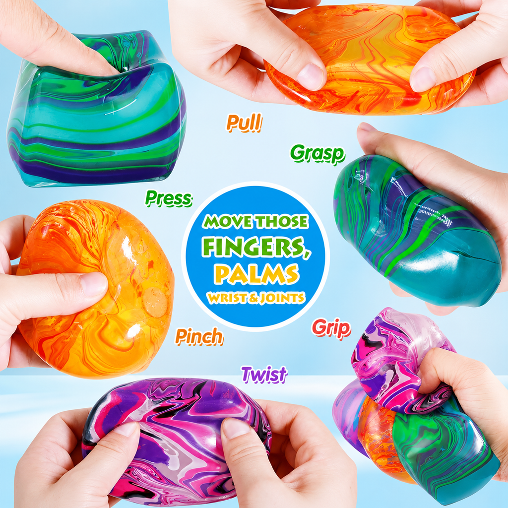 Jucărie antistres squishy AT Performance Cosmic Cube, 5,7 cm, silicon, 3 ani+, verde-albastru
