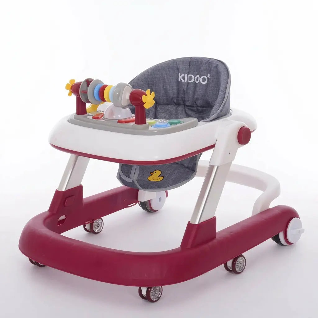 Premergător educațional 3 în 1 KIDOO, măsuță și antemergător, de la 6 luni, maxim 25 kg, alb/albastru