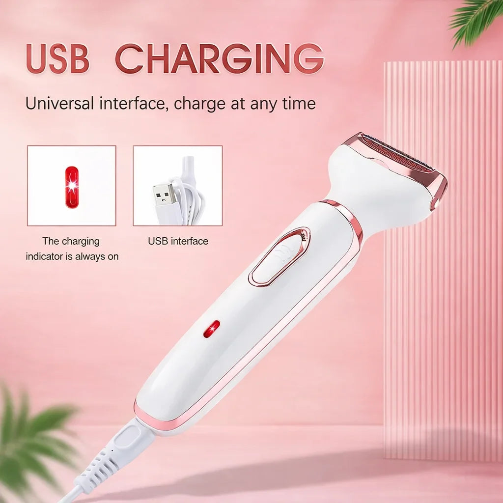 Kit de îngrijire 4 în 1 AT Performance, lady shaver și trimmer, încărcare USB, autonomie 30 min