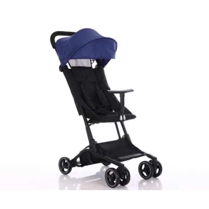 Cărucior pentru copii pliabil AT Performance, 5 kg, cadru din aluminiu, ham în 5 puncte, 6-36 luni, negru