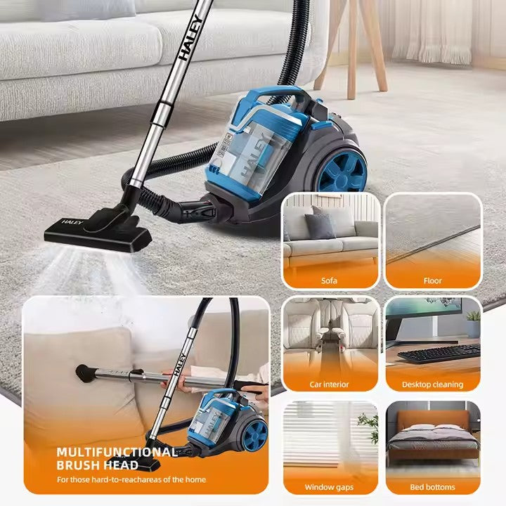 Aspirator cu sac HALEY HY-9906, 3000 W, capacitate 4 L, putere de aspirare peste 400 AW