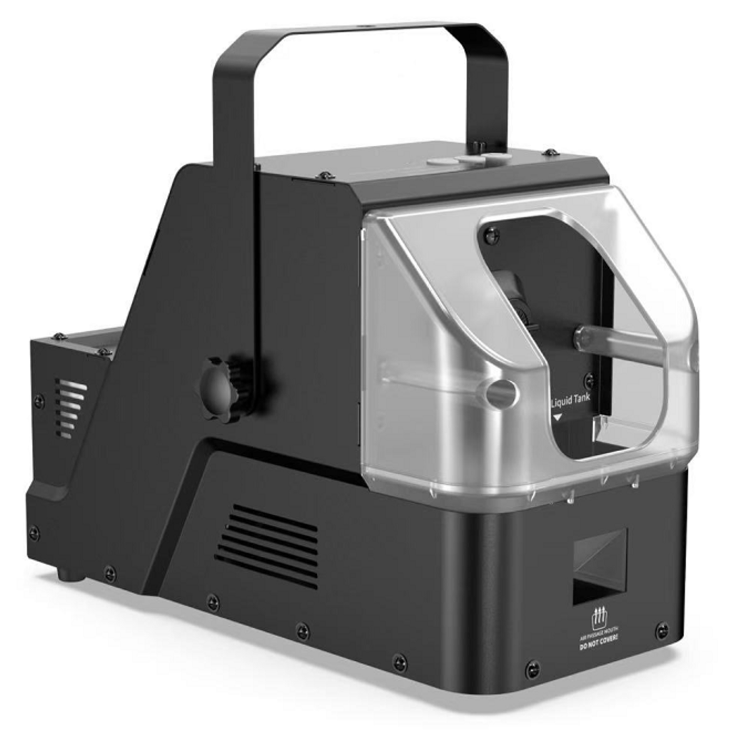 Mașină de fum și baloane 3 în 1 AT Performance, 450 W, rezervor 300 ml, telecomandă wireless 10 m, carcasă metal