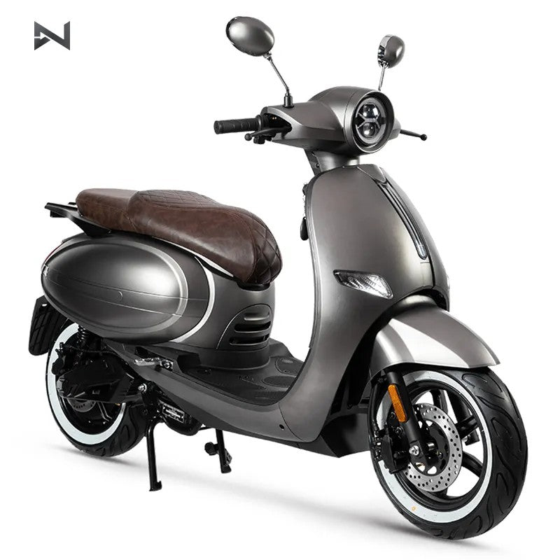 Scuter electric N-MOTO LX06, motor Bosch 2300 W, baterie 60V 32Ah, autonomie 60 km, frâne CBS, gri
