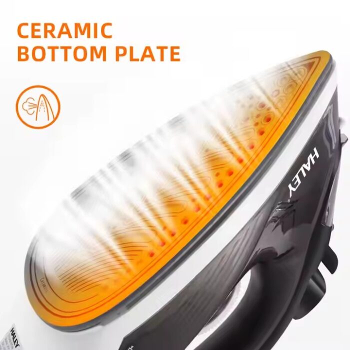 Set fier de călcat cu abur HALEY HY-2032, 1400 W, talpă ceramică, cu masă de călcat 143x39 cm, gri