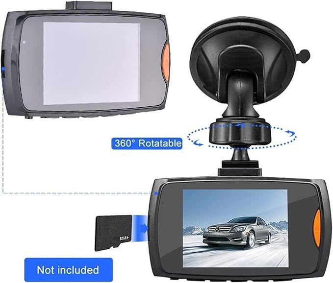 Cameră auto DVR AT Performance G30, Full HD 1080P, viziune nocturnă 6 LED-uri IR, carcasă metal, negru