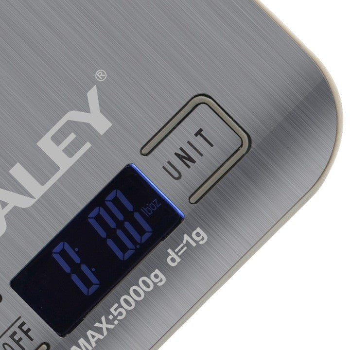 Cântar de bucătărie digital HALEY HY-5016, 5 kg, oțel inoxidabil, tavă de cântărire inclusă