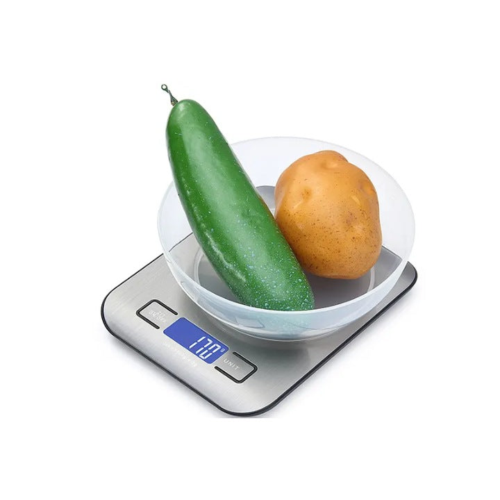 Cântar de bucătărie digital HALEY HY-5016, 5 kg, oțel inoxidabil, tavă de cântărire inclusă
