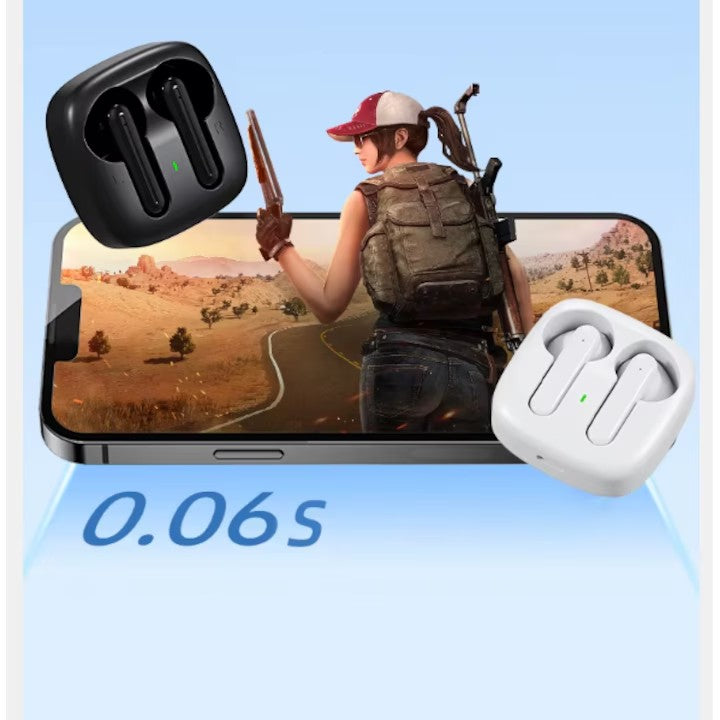 Căști wireless TWS Tusy Store, Bluetooth 5.3, autonomie 3-4 ore, buton multifuncțional, port Type-C