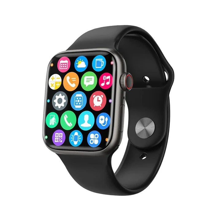 Pachet smartwatch cu apeluri AT Performance, 7 curele, husă silicon, încărcător wireless, căști bluetooth