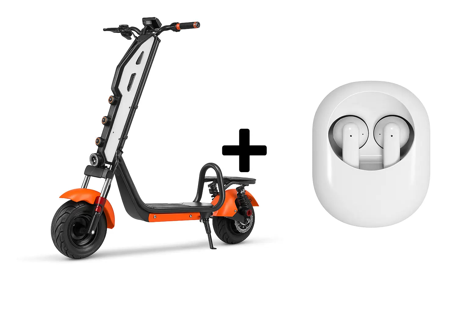 Pachet trotinetă electrică off-road AT Performance, 1000 W, 35 km/h, autonomie 45 km, căști KLGO bluetooth